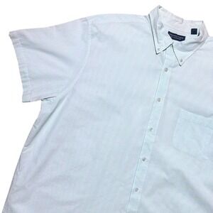 Roundtree & Yorke Mens XXL Short Sleeve Button Down Shirt Stripe